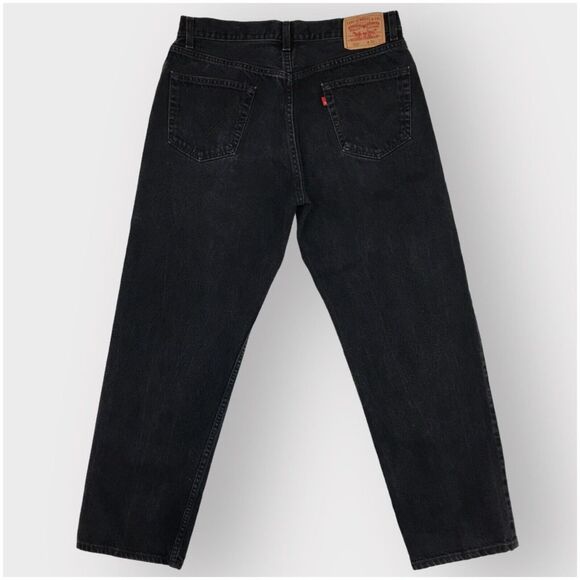 Vintage Levis 550 Mens Denim Jeans Relaxed Fit Actual Size 36x30 Black Wash Pant - Picture 3 of 8
